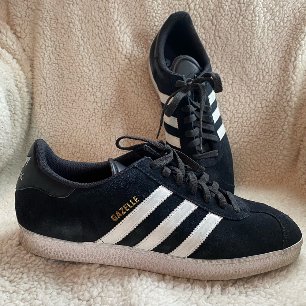 Adidas Gazelle II Black & White Sneakers - Men’s 11